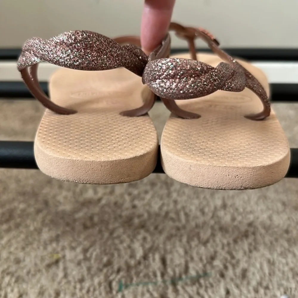 Havaianas Girls ballet rose size 3/4 youth GUC